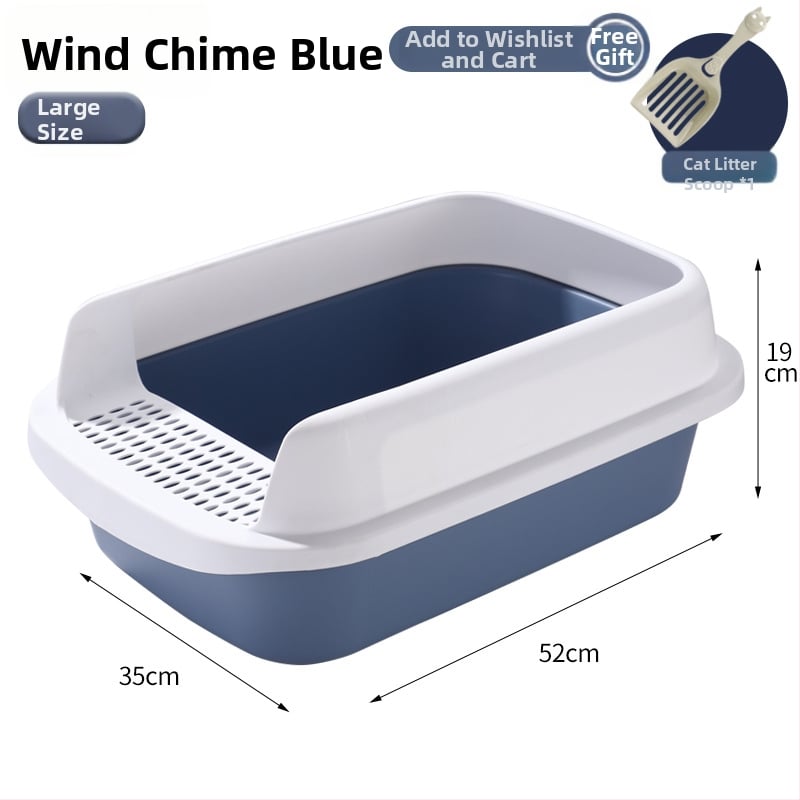 Ημι-κλειστή λεκάνη γάτας με ενσωματωμένο δίσκο, PP υλικό, Jasley