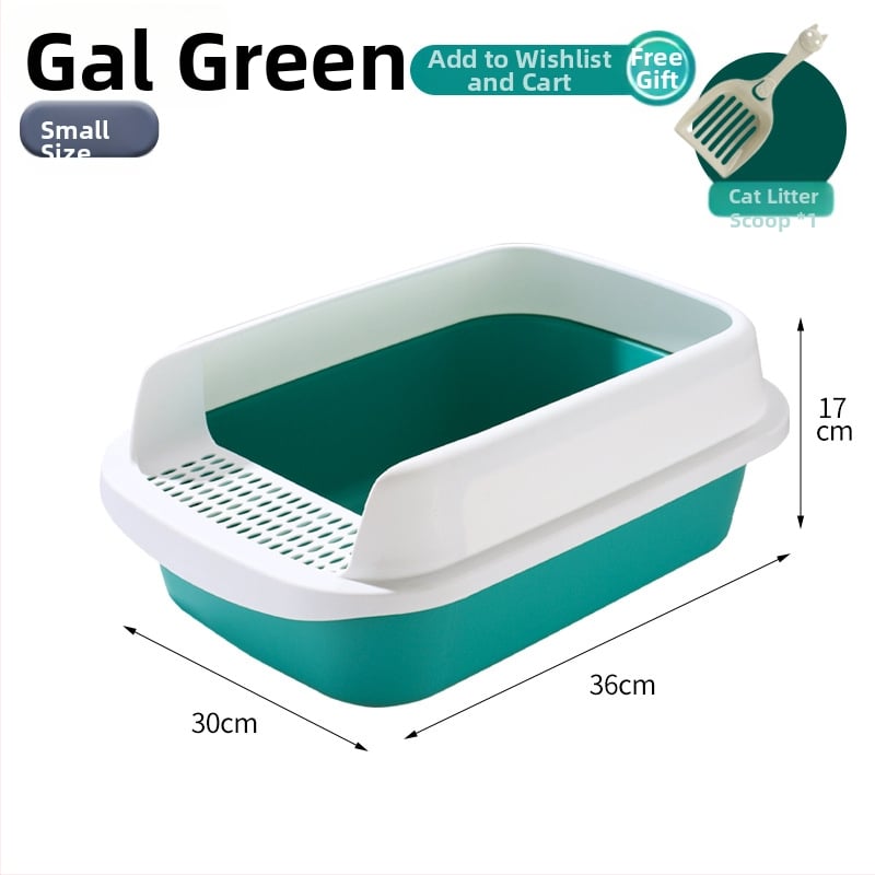 Ημι-κλειστή λεκάνη γάτας με ενσωματωμένο δίσκο, PP υλικό, Jasley