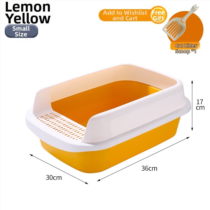 Ημι-κλειστή λεκάνη γάτας με ενσωματωμένο δίσκο, PP υλικό, Jasley