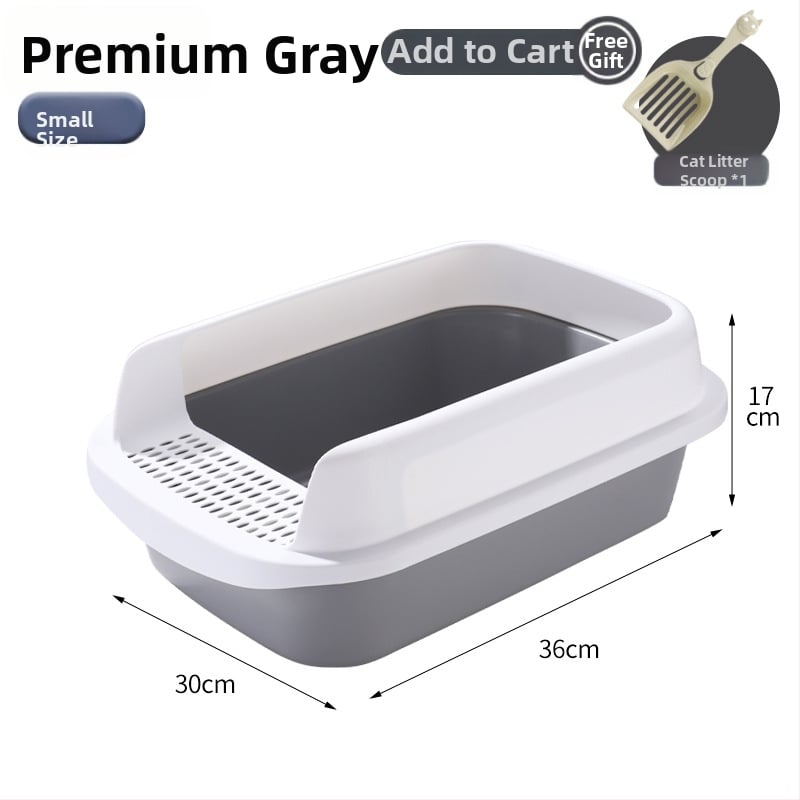 Ημι-κλειστή λεκάνη γάτας με ενσωματωμένο δίσκο, PP υλικό, Jasley