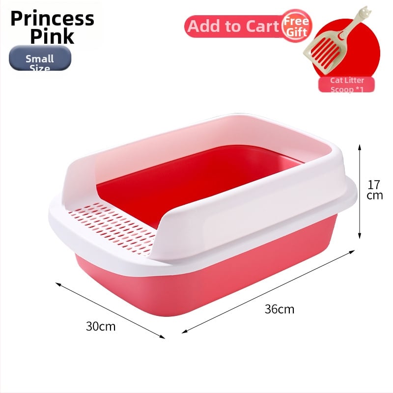 Ημι-κλειστή λεκάνη γάτας με ενσωματωμένο δίσκο, PP υλικό, Jasley