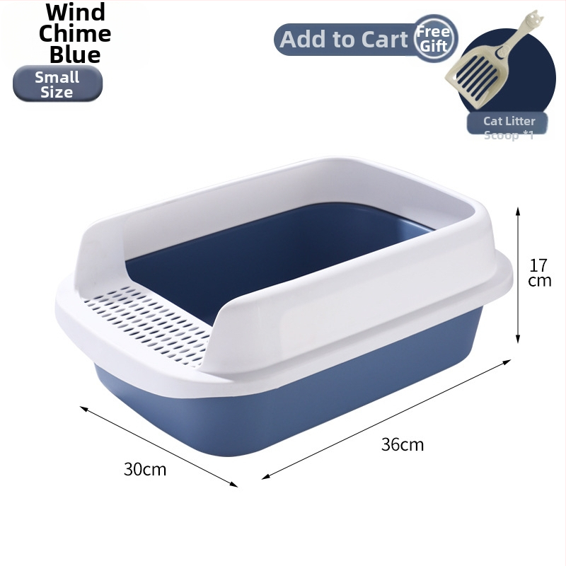 Ημι-κλειστή λεκάνη γάτας με ενσωματωμένο δίσκο, PP υλικό, Jasley