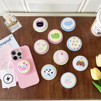 Stand pentru telefon, stil desen animat, din plastic, personalizabil