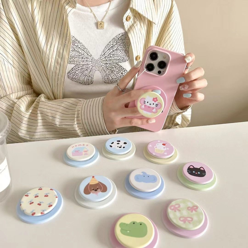 Stand pentru telefon, stil desen animat, din plastic, personalizabil