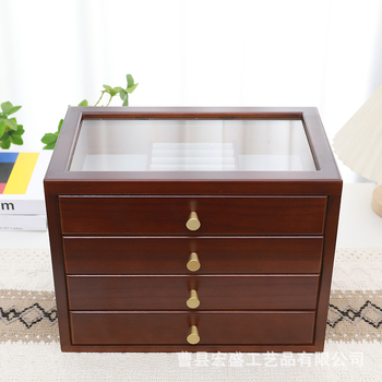 Massiivpuidust juveelikarp, hiina stiilis retro, sahtlitega, mitmekihiline konstruktsioon, tugev ehitus