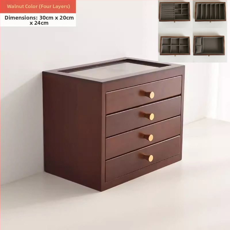 Massiivpuidust juveelikarp, hiina stiilis retro, sahtlitega, mitmekihiline konstruktsioon, tugev ehitus