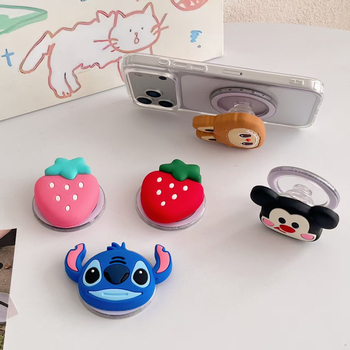 Suport magnetic pentru telefon, 3D PVC — braț retractabil și pliabil, de birou, Snap-On, universal pentru Apple