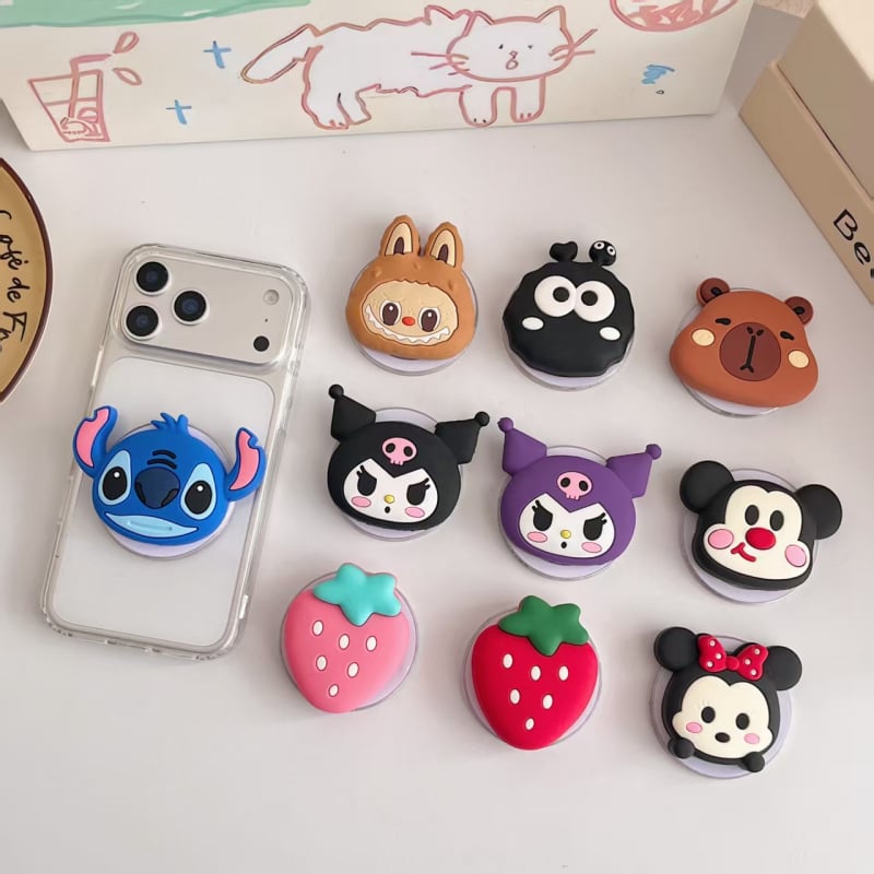 Suport magnetic pentru telefon, 3D PVC — braț retractabil și pliabil, de birou, Snap-On, universal pentru Apple