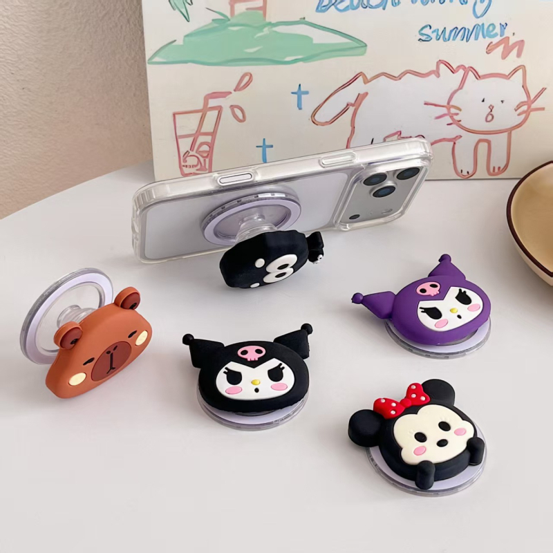 Suport magnetic pentru telefon, 3D PVC — braț retractabil și pliabil, de birou, Snap-On, universal pentru Apple