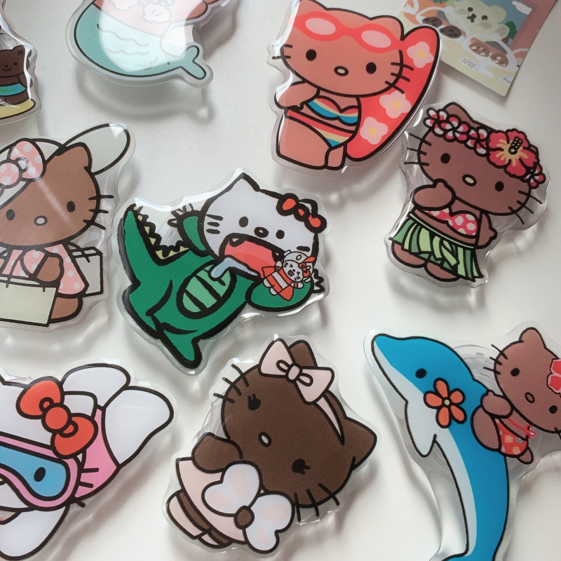 Suport de birou pentru telefon Hello Kitty, din plastic, stil desen animat, compatibil cu toate telefoanele