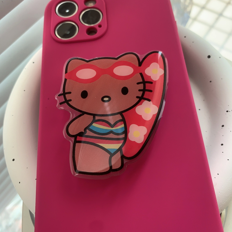 Suport de birou pentru telefon Hello Kitty, din plastic, stil desen animat, compatibil cu toate telefoanele