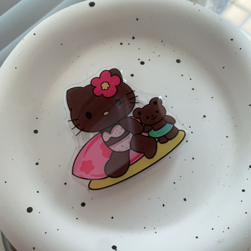 Suport de birou pentru telefon Hello Kitty, din plastic, stil desen animat, compatibil cu toate telefoanele