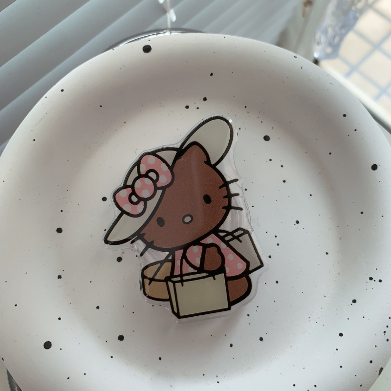 Suport de birou pentru telefon Hello Kitty, din plastic, stil desen animat, compatibil cu toate telefoanele