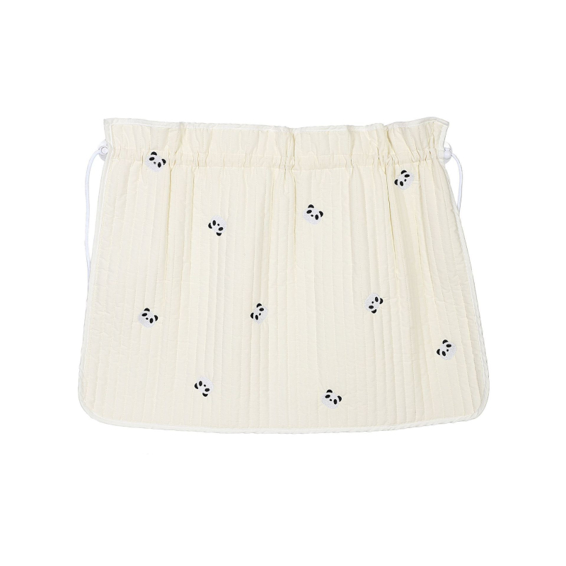 Draperie auto cu protecție solară și broderie urs-flori, bumbac gros, imprimare logo, montaj cu ventuză, stil desen animat