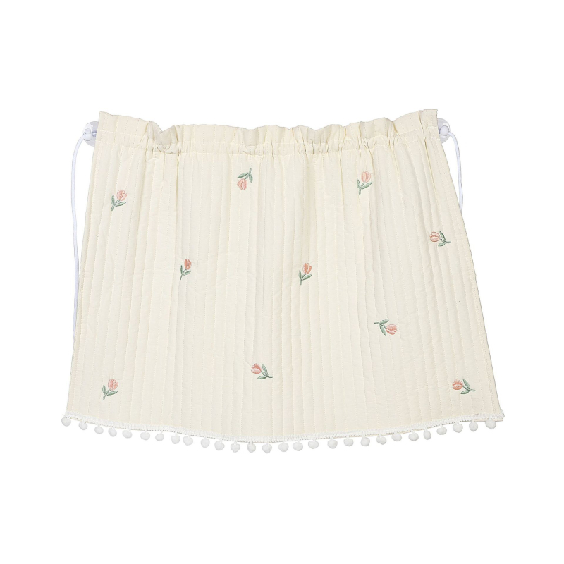 Draperie auto cu protecție solară și broderie urs-flori, bumbac gros, imprimare logo, montaj cu ventuză, stil desen animat