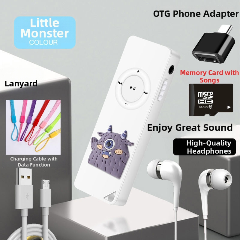 Kompaktiškas MP3/MP4 muzikos grotuvas – nešiojamas Walkman stiliaus grotuvas studentams