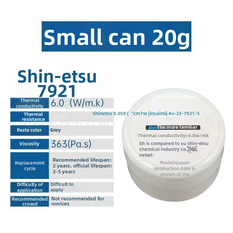 CPU hőpaszta, szilikon-alapú hővezető zselé, modell 7921, termékkód A1013404106