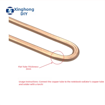 XHDIY лаптоп радиатор с плоска медна тръба за водно охлаждане