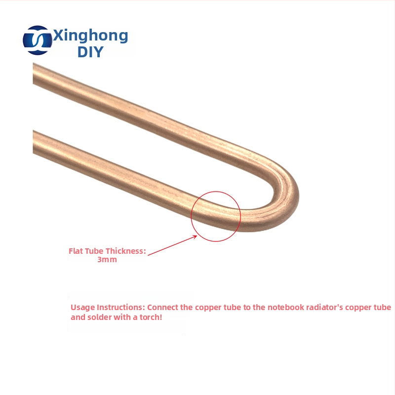 XHDIY лаптоп радиатор с плоска медна тръба за водно охлаждане