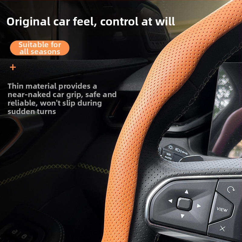 Geshuo husă de volan din piele, pentru toate sezoanele, potrivire universală