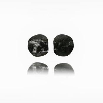 Náušnice zo striebra 925, geometrický tvar, elektroplatina, jar 2025, jednoduchý štýl