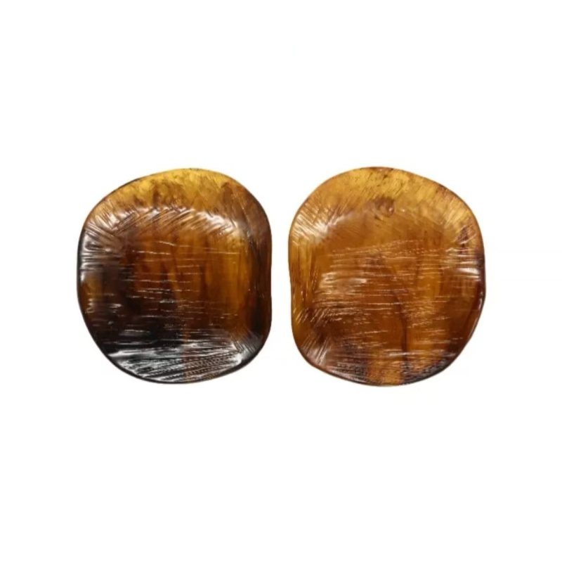 Náušnice zo striebra 925, geometrický tvar, elektroplatina, jar 2025, jednoduchý štýl