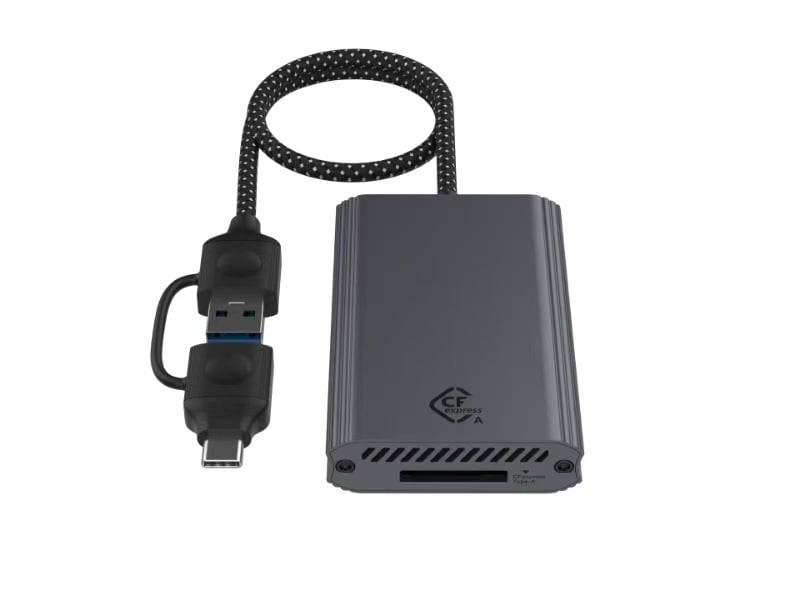 Cititor CFexpress Type-A pentru carduri USB 3.2, 10Gbps, Suportă CF/SD/TF/MicroSD, Carcasă din aliaj de aluminiu