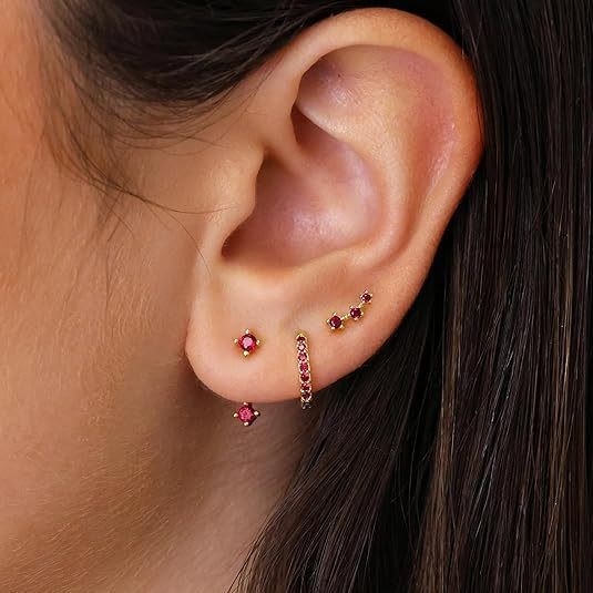 Cercei din cupru placat cu aur, design geometric, știfturi din oțel, finisaj electroplakat — stil casual, pentru femei