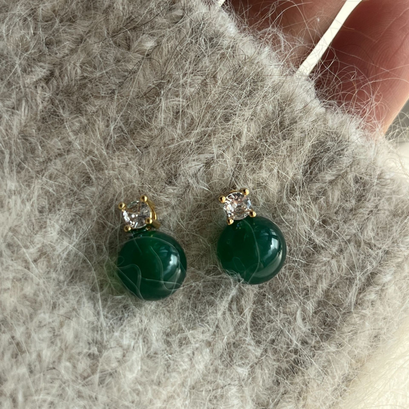 Cercei din cupru, placare electrolitică, știfturi din oțel inoxidabil, stil All-Match, pentru femei