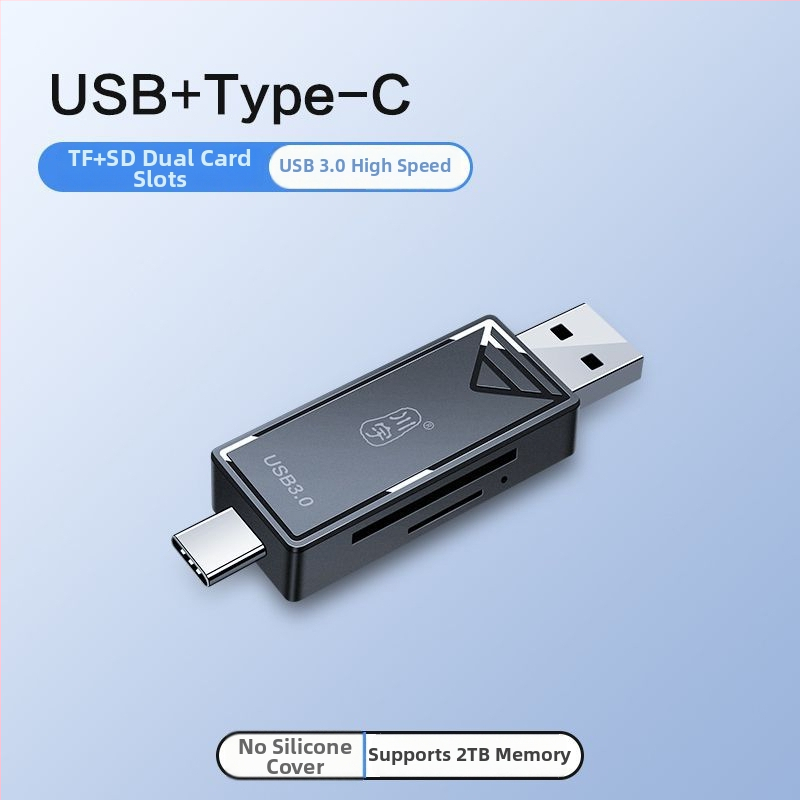 OTG kaardilugeja USB 3.0 kiire, Type-C ja USB 2.0 liidesed, TF-kaardi tugi