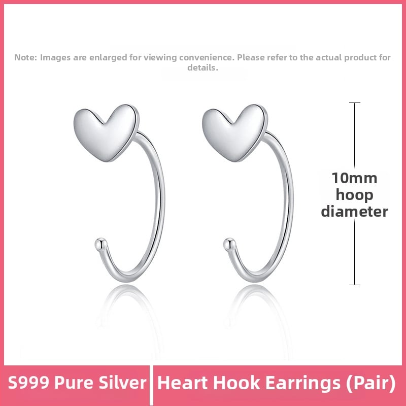 S999 чисто сребърни обеци, марка Silver Town, гравирана повърхност, семпъл стил