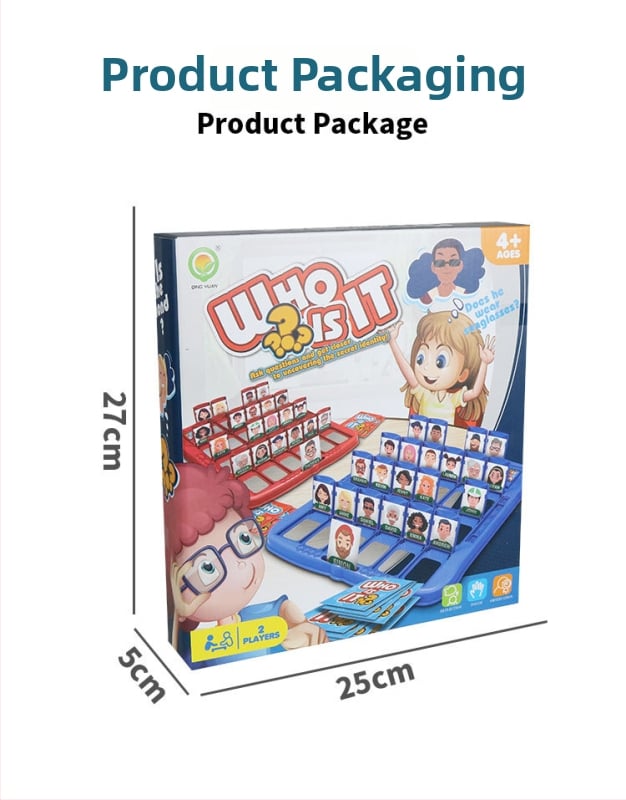 Guess Who I Am: настолна игра за деца с двама играчи, карти за логическо мислене и взаимодействие родител–детето (ABS)