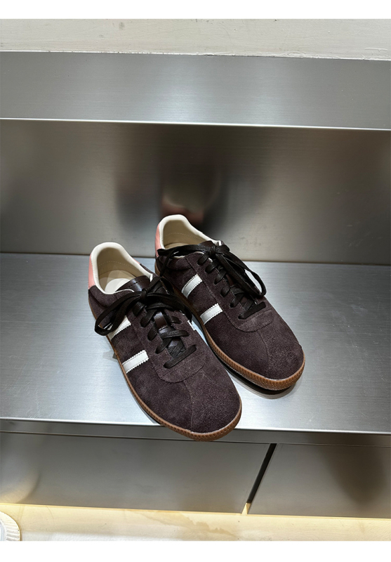 Desun moteriški sportiniai bateliai Korejos stiliumi, viršutinė oda, apvali nosis, žemas kulnas 1–3 cm, guma padas