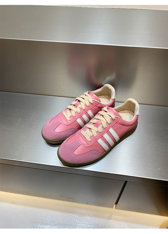 Desun moteriški sportiniai bateliai Korejos stiliumi, viršutinė oda, apvali nosis, žemas kulnas 1–3 cm, guma padas