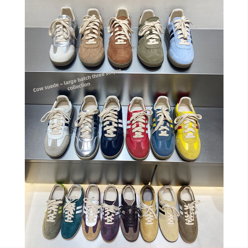 Desun moteriški sportiniai bateliai Korejos stiliumi, viršutinė oda, apvali nosis, žemas kulnas 1–3 cm, guma padas