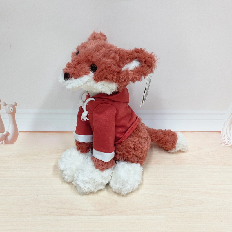 Kutya plüssjáték – lógó fülű, rövid plüss, PP pamut töltet, 7–14 éveseknek