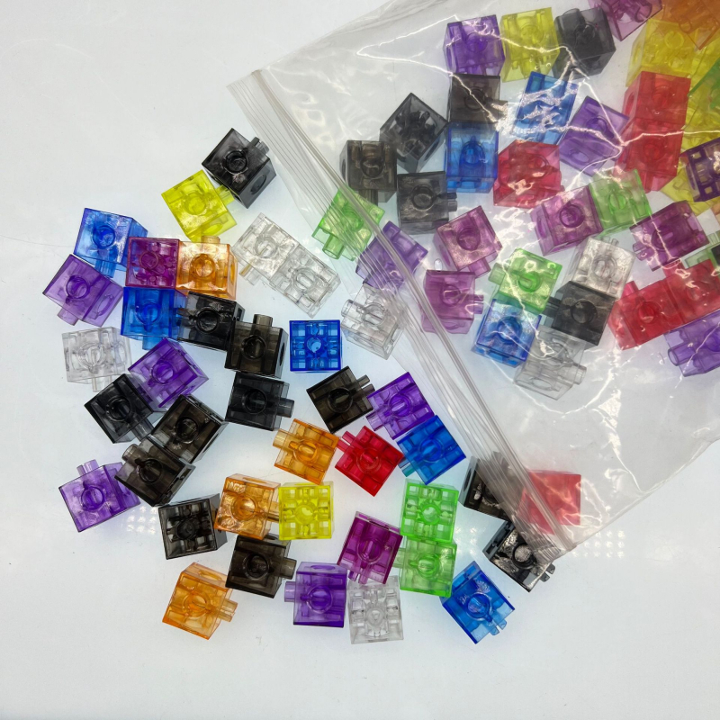 Naughty Boy ABS πλαστικά οικοδομικά μπλοκ για παιδιά 4–6 ετών, γνωστικά domino τύπου μπλοκ, 50–100 τεμάχια σε συσκευασία με δίχτυ