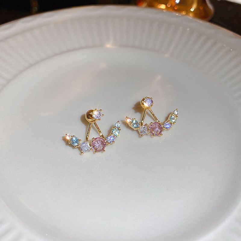 Pērļu geometriskās auskaras, rokām darinātas, ar 925 sudraba adatu, korejiskā stila, modelis HE8132