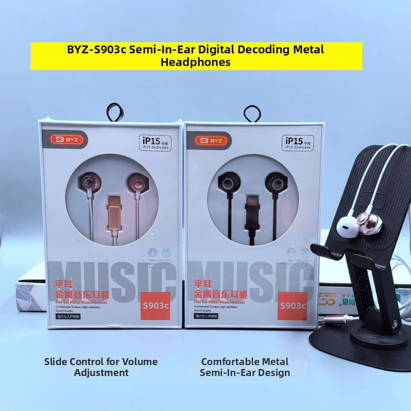 Type-C sisekõrvaklapid digitaalse dekodeerimisega Huawei Android telefoni jaoks (LC-C80, dünaamiline draiver, juhtmega, 1,2 m, 135 dB)