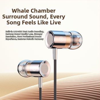 Iekšējās ausu austiņas ar Type-C savienotāju, 1,2 m vads, spēcīgs basu, trokšņu izolācija, silikona/metāla uzgaļi, modelis F5-11