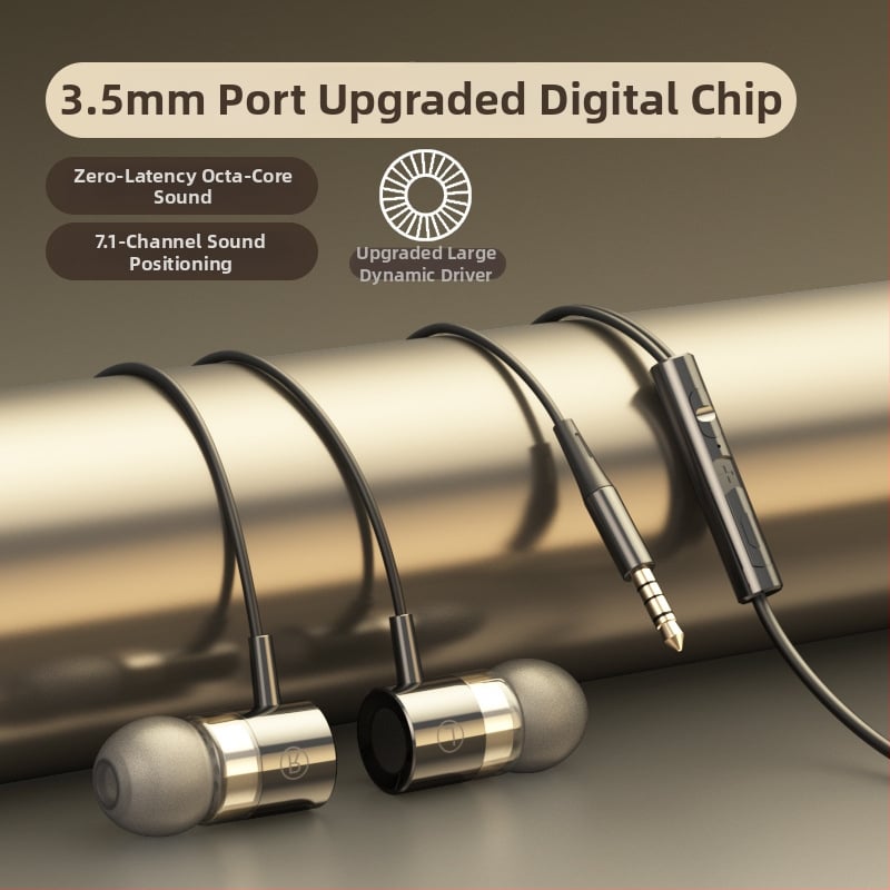 Iekšējās ausu austiņas ar Type-C savienotāju, 1,2 m vads, spēcīgs basu, trokšņu izolācija, silikona/metāla uzgaļi, modelis F5-11