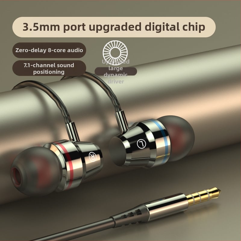 Iekšējās ausu austiņas ar Type-C savienotāju, 1,2 m vads, spēcīgs basu, trokšņu izolācija, silikona/metāla uzgaļi, modelis F5-11