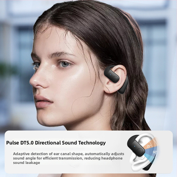 Bluetooth слушалка с костна проводимост – едностранна, закачена към ухото, Bluetooth 5.4, обхват 10 м, над 8 часа работа