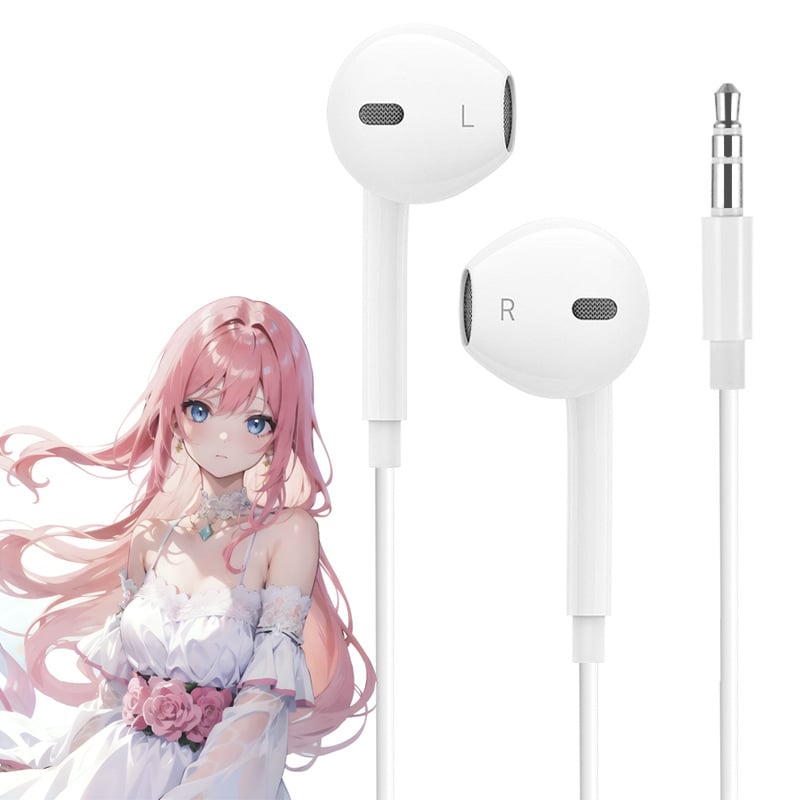 Vadu in-ear austiņas ar 14,2 mm vadītājiem, iebūvēts mikrofons, 3,5 mm spraudnis, 1,2 m kabelis