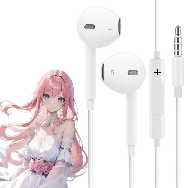 Vadu in-ear austiņas ar 14,2 mm vadītājiem, iebūvēts mikrofons, 3,5 mm spraudnis, 1,2 m kabelis