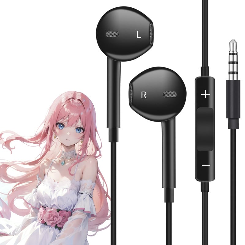 Vadu in-ear austiņas ar 14,2 mm vadītājiem, iebūvēts mikrofons, 3,5 mm spraudnis, 1,2 m kabelis