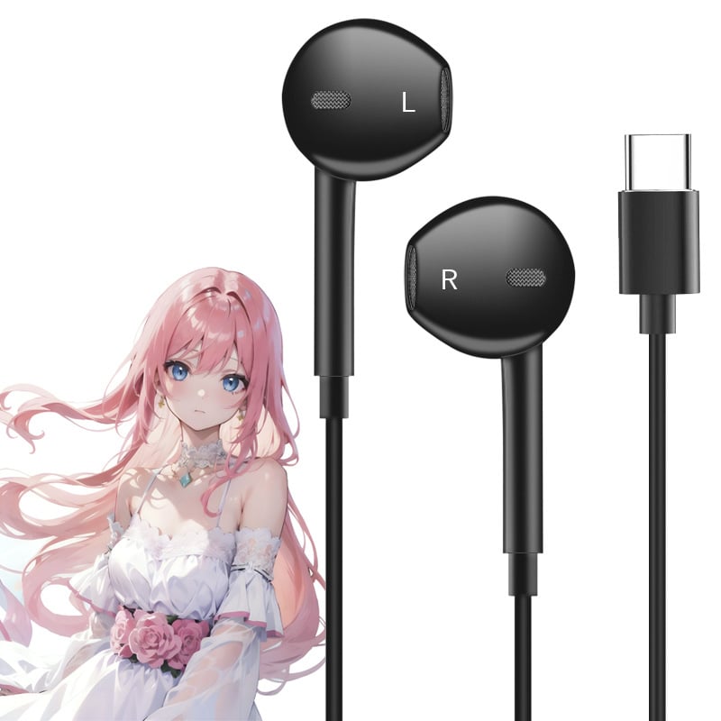 Vadu in-ear austiņas ar 14,2 mm vadītājiem, iebūvēts mikrofons, 3,5 mm spraudnis, 1,2 m kabelis