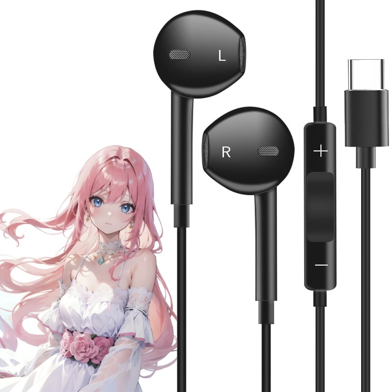 Vadu in-ear austiņas ar 14,2 mm vadītājiem, iebūvēts mikrofons, 3,5 mm spraudnis, 1,2 m kabelis