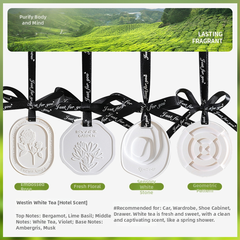 Автомобилна ароматизираща висулка от камък; функции: ароматизиране, премахване на миризми, интериорно оформление; стил: прост