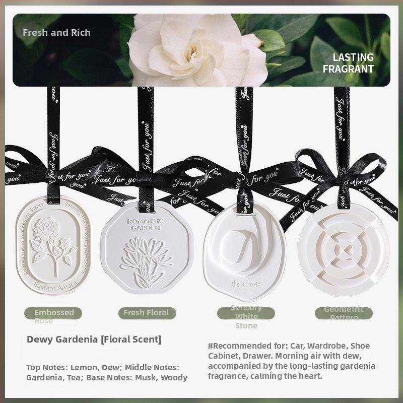 Автомобилна ароматизираща висулка от камък; функции: ароматизиране, премахване на миризми, интериорно оформление; стил: прост